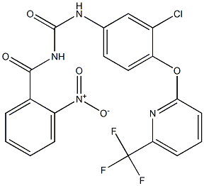 1-(2-Nitrobenzoyl)-3-[4-[(6-trifluoromethyl-2-pyridinyl)oxy]-3-chlorophenyl]urea Struktur