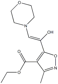 3-Methyl-5-(1-hydroxy-2-morpholinoethenyl)isoxazole-4-carboxylic acid ethyl ester Struktur