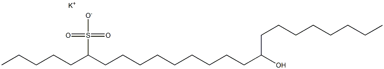 16-Hydroxytetracosane-6-sulfonic acid potassium salt Struktur