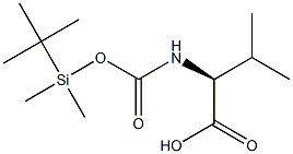 (2S)-2-(tert-butyldimethylsilyloxycarbonylaminro)-3-methylbutyric acid Struktur