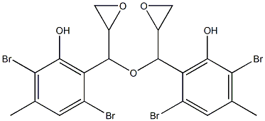 2,5-Dibromo-6-hydroxy-4-methylphenylglycidyl ether Struktur