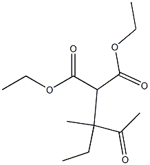 2-(1-Methyl-1-acetylpropyl)propanedioic acid diethyl ester Struktur