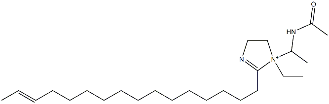 1-[1-(Acetylamino)ethyl]-1-ethyl-2-(14-hexadecenyl)-2-imidazoline-1-ium Struktur