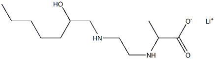 2-[N-[2-[N-(2-Hydroxyheptyl)amino]ethyl]amino]propionic acid lithium salt Struktur