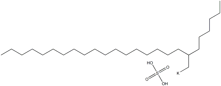 Sulfuric acid 2-hexylicosyl=potassium salt Struktur