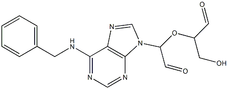 2-(Hydroxymethyl)-2'-[6-(benzylamino)-9H-purin-9-yl](2,2'-oxybisacetaldehyde) Struktur