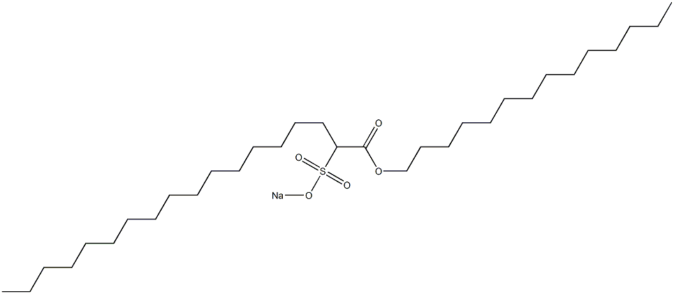 2-(Sodiosulfo)octadecanoic acid tetradecyl ester Struktur