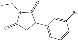 2-(m-Bromophenyl)-N-ethylsuccinimide Struktur