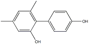 4,6-Dimethyl-1,1'-biphenyl-2,4'-diol Struktur