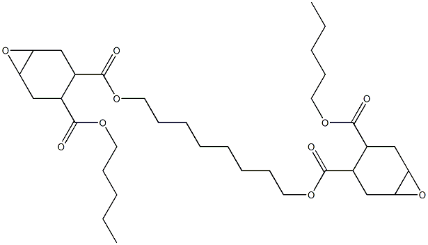 Bis[2-(pentyloxycarbonyl)-4,5-epoxy-1-cyclohexanecarboxylic acid]1,8-octanediyl ester Struktur