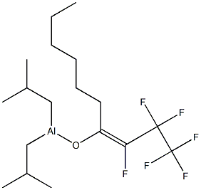 Diisobutyl[(Z)-1-hexyl-2,3,3,4,4,4-hexafluoro-1-butenyloxy]aluminum Struktur