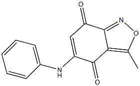 3-Methyl-5-(phenylamino)-2,1-benzisoxazole-4,7-dione Struktur