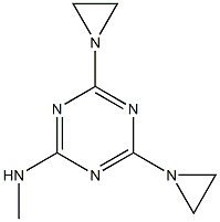 6-Methylamino-2,4-bis(1-aziridinyl)-1,3,5-triazine Struktur