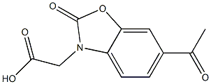 2-[[2,3-Dihydro-2-oxo-6-acetylbenzoxazol]-3-yl]acetic acid Struktur