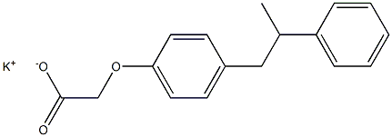 2-[4-(2-Phenylpropyl)phenoxy]acetic acid potassium salt Struktur