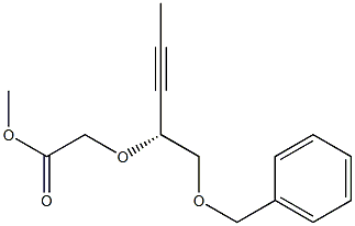 [[(R)-1-(Benzyloxymethyl)-2-butynyl]oxy]acetic acid methyl ester Struktur