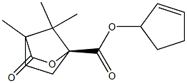 (1S)-4,7,7-Trimethyl-3-oxo-2-oxabicyclo[2.2.1]heptane-1-carboxylic acid 2-cyclopenten-1-yl ester Struktur