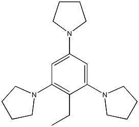 1,1',1''-(2-Ethylbenzene-1,3,5-triyl)tris(pyrrolidine) Struktur