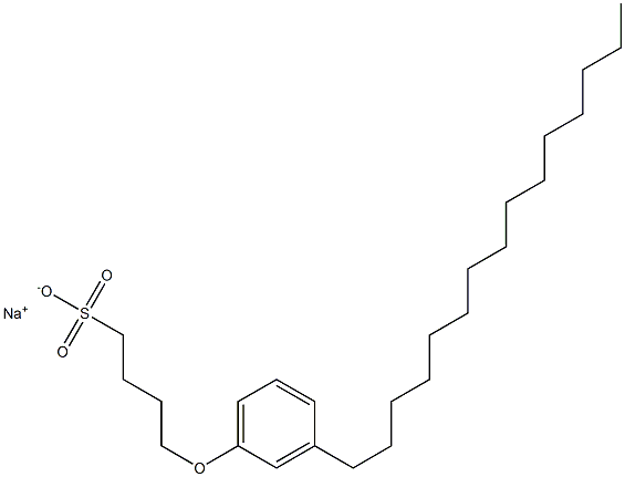 4-(m-Pentadecylphenoxy)-1-butanesulfonic acid sodium salt Struktur