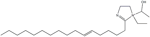 1-Ethyl-2-(5-hexadecenyl)-1-(1-hydroxyethyl)-2-imidazoline-1-ium Struktur