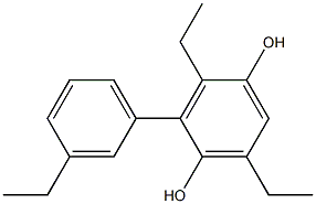 3,6-Diethyl-2-(3-ethylphenyl)benzene-1,4-diol Struktur