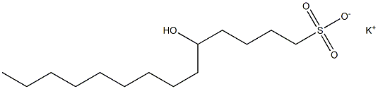 5-Hydroxytetradecane-1-sulfonic acid potassium salt Struktur