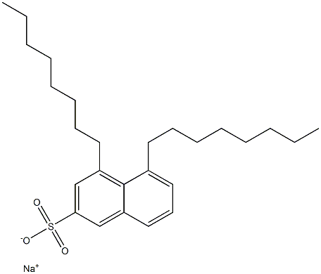 4,5-Dioctyl-2-naphthalenesulfonic acid sodium salt Struktur