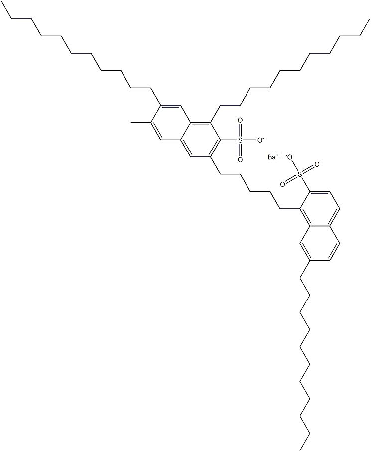 Bis(1,7-diundecyl-2-naphthalenesulfonic acid)barium salt Struktur