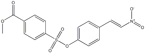 4-[4-[(E)-2-Nitroethenyl]phenoxysulfonyl]benzoic acid methyl ester Struktur