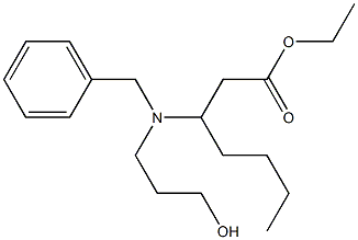 3-[Benzyl(3-hydroxypropyl)amino]heptanoic acid ethyl ester Struktur