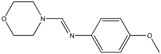 N-(Morpholinomethylene)-4-methoxyaniline Struktur