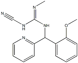 N-Cyano-N'-[(2-methoxyphenyl)-2-pyridinylmethyl]-N''-methylguanidine Struktur