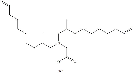 N,N-Bis(2-methyl-9-decenyl)aminoacetic acid sodium salt Struktur