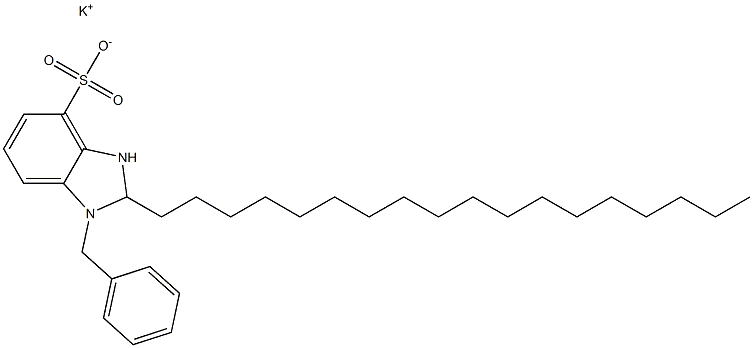 1-Benzyl-2,3-dihydro-2-octadecyl-1H-benzimidazole-4-sulfonic acid potassium salt Struktur