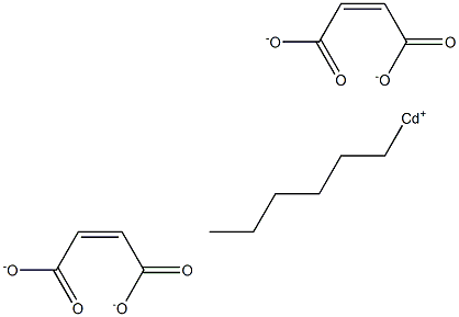 Bis(maleic acid 1-hexyl)cadmium salt Struktur