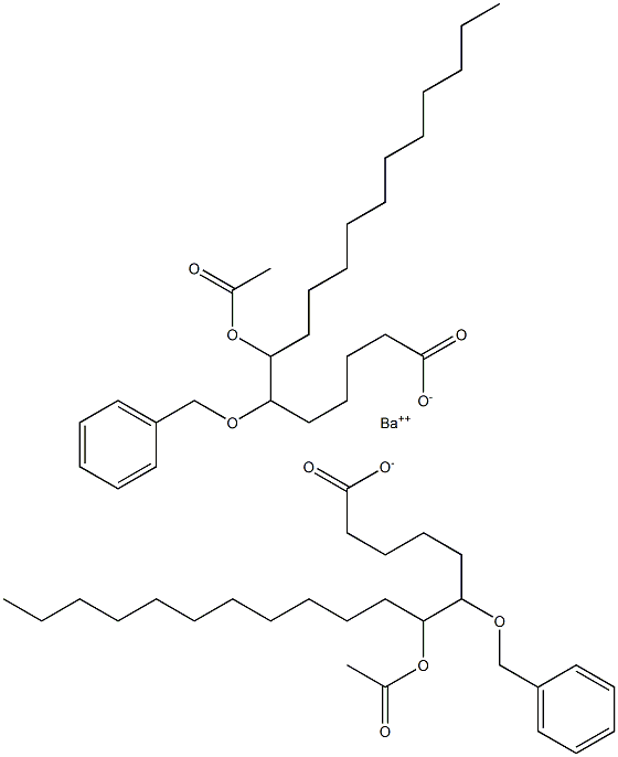 Bis(6-benzyloxy-7-acetyloxystearic acid)barium salt Struktur