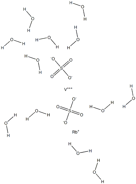 Rubidium vanadium(III) sulfate dodecahydrate Struktur