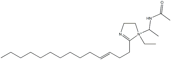 1-[1-(Acetylamino)ethyl]-1-ethyl-2-(3-tetradecenyl)-2-imidazoline-1-ium Struktur