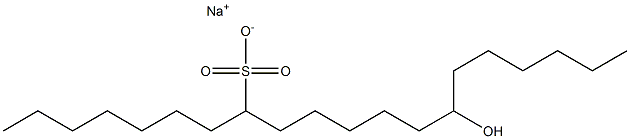 14-Hydroxyicosane-8-sulfonic acid sodium salt Struktur