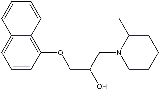 1-(1-Naphtyloxy)-3-(2-methylpiperidin-1-yl)propan-2-ol Struktur