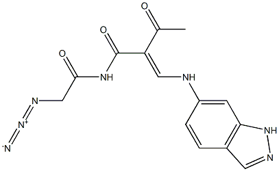 N-[1,3-Dioxo-2-[(1H-indazol-6-yl)aminomethylene]butyl]-2-azidoacetamide Struktur