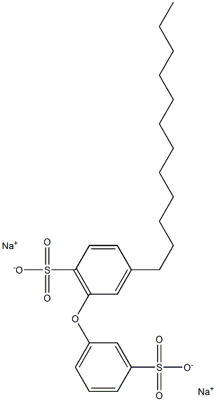 3-Dodecyl[oxybisbenzene]-3',6-disulfonic acid disodium salt Struktur