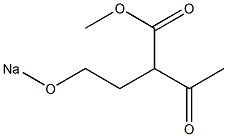 3-Oxo-2-[2-(sodiooxy)ethyl]butyric acid methyl ester Struktur