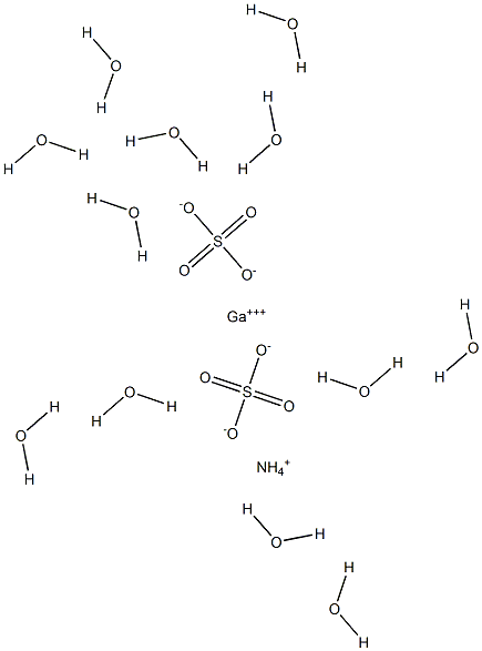 Ammonium gallium disulfate dodecahydrate Struktur