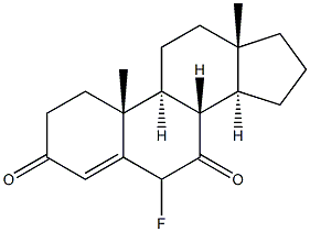 6-Fluoroandrost-4-ene-3,7-dione Struktur