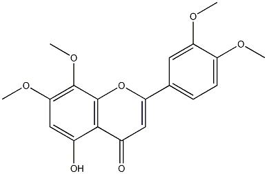 5-Hydroxy-3',4',7,8-tetramethoxyflavone Struktur