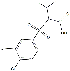 2-(3,4-Dichlorophenylsulfonyl)-3-methylbutanoic acid Struktur