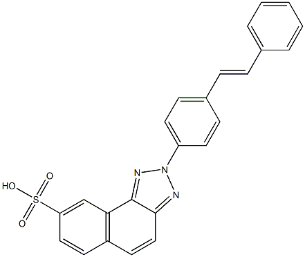 2-(p-Styrylphenyl)-2H-naphtho[1,2-d]triazole-8-sulfonic acid Struktur