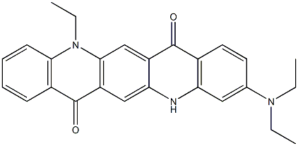 3-(Diethylamino)-12-ethyl-5,12-dihydroquino[2,3-b]acridine-7,14-dione Struktur