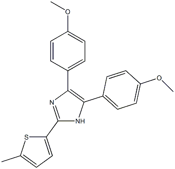 4,5-Bis(4-methoxyphenyl)-2-(5-methyl-2-thienyl)-1H-imidazole Struktur